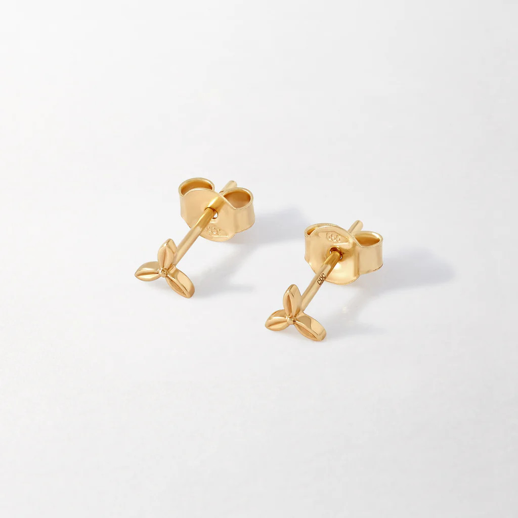 Victoria Solid Gold Stud Earrings | Edge of Ember Ltd