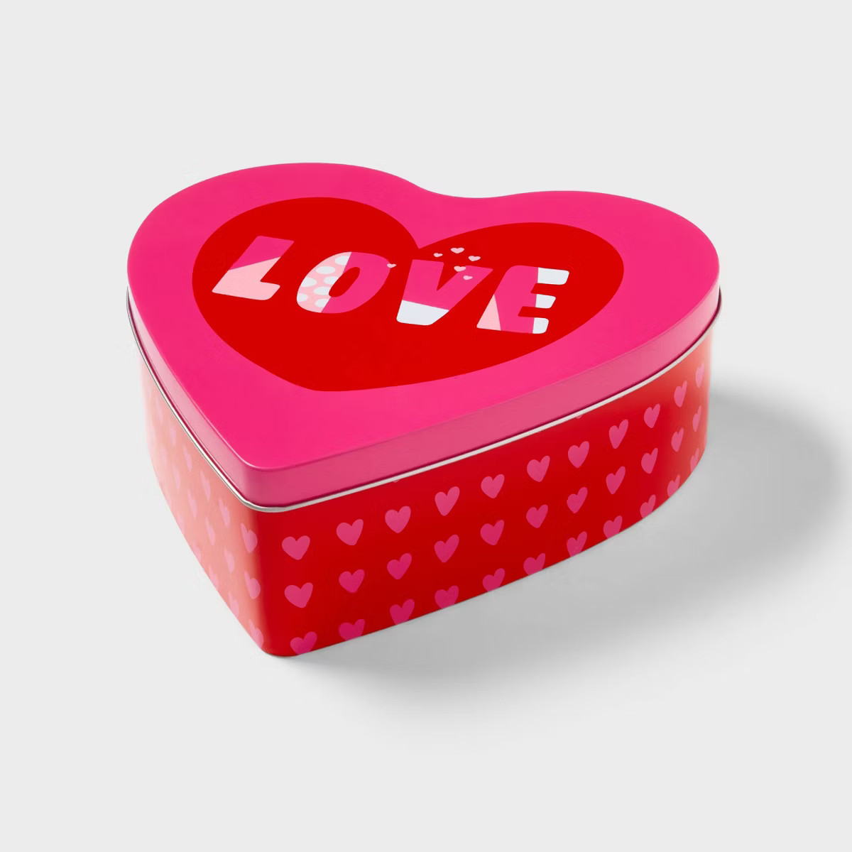 80oz Heart Valentine's Day Tin Food Storage Container - Spritz™ | Target