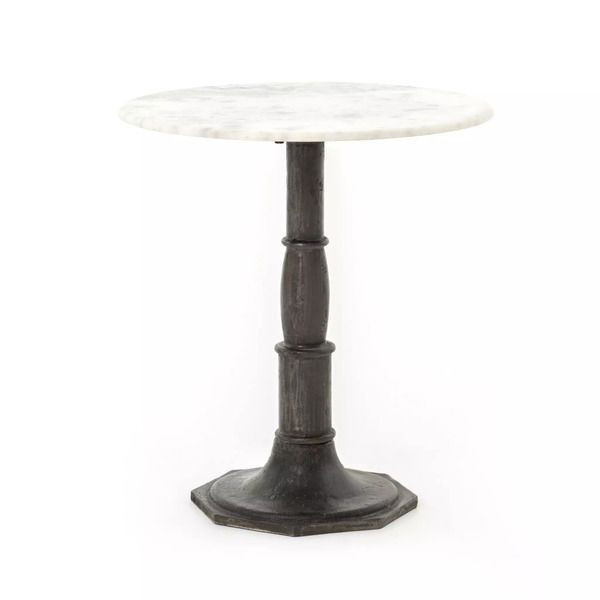 Lucy Marble Top Carbon Wash Side Table | Scout & Nimble