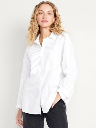 Tuxedo Boyfriend Button-Down Shirt | Old Navy (US)