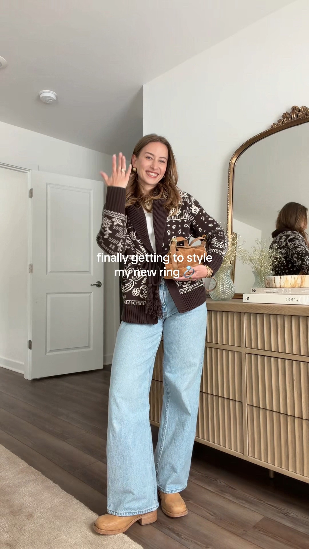 2/25/26 Outfit of the day 🤍

Wearing my favorite Abercrombie low-rise loose jeans (truly one of my most-worn pairs), styled with an Abercrombie cardigan layered over a simple white long sleeve. Finished the look with my Steve Madden boots and my suede J.Crew bag. Easy, everyday winter outfit that still feels put together. @jcrew @abercrombie @stevemadden-us 

#LTKootd #LTKgrwm