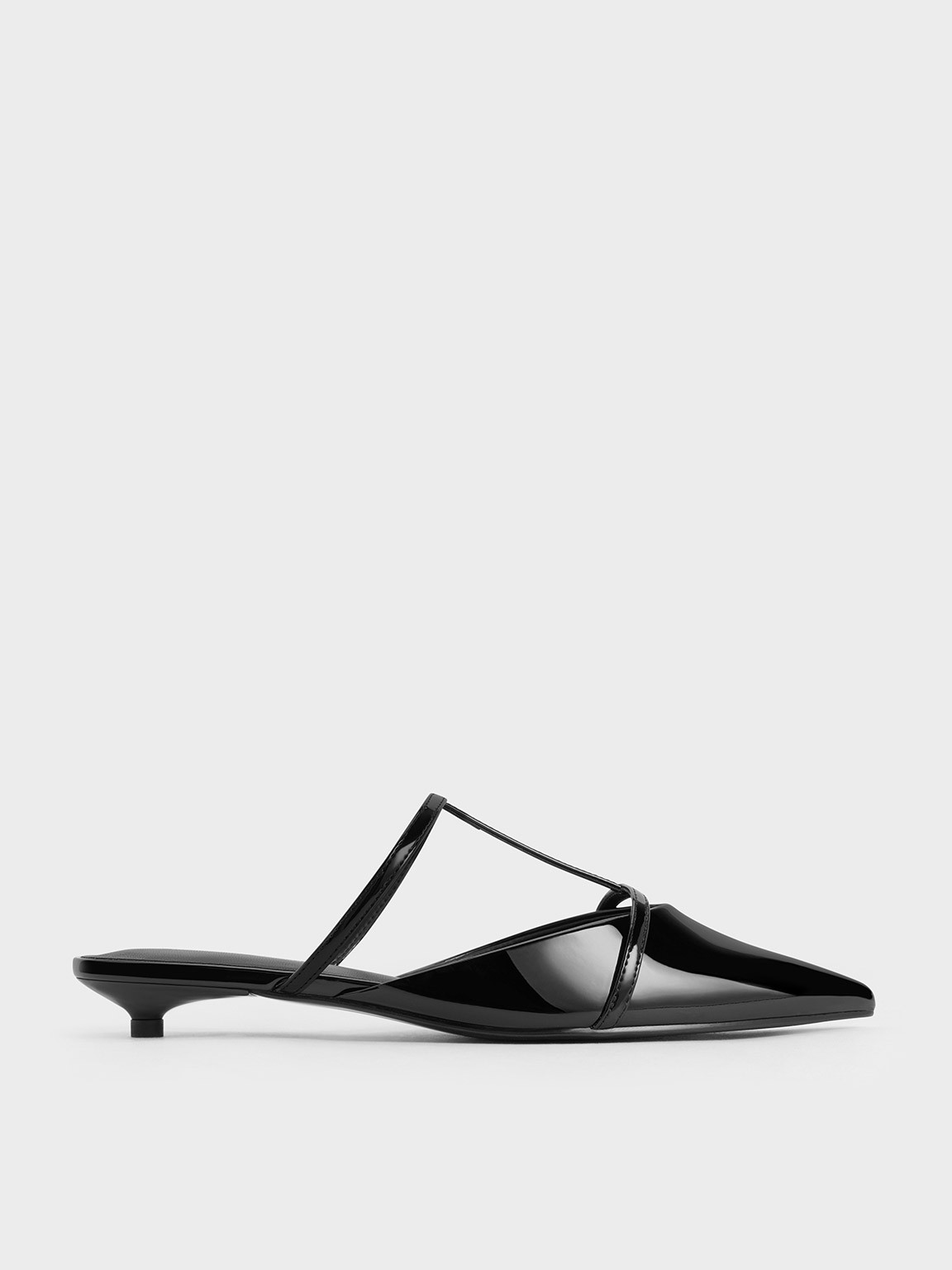 Black Box Clara T-Bar Pointed-Toe Mules | CHARLES & KEITH UK | Charles & Keith UK