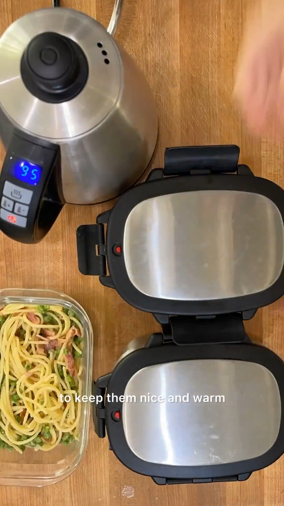 This is how I pack hot lunches for my kids to take to school. It is a great way to stretch the buck by turning leftovers into meals that my kids get excited for because it feels like a warm hug.

These stainless steel meal containers are full sized, fit to hold a meal large for an adult or 4th grader! I much prefer these to the round soup thermoses because the openings to those containers are so narrow and they don’t hold enough food to keep a first grader full. These large warm lunch containers come with a removable divider in case you want to have two separate components inside your hot lunchbox. 

• heat water to boiling, use a hot water kettle to save time
• warm your hot lunch containers with the hot water
• heat food to piping hot (it will cool to a safe warm temperature) 
• carefully empty the water and place hot food in your heated container 

Caution ⚠️  Be careful when handling hot water and hot foods! Don’t do this with any containers that are not safe for high temp / boiling 212 degrees. These stainless steel containers are what I trust with hot water and my children’s hot food. ♥️

#LTKKids #LTKFamily