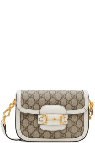 Beige Mini 'Gucci 1955' Bag | SSENSE