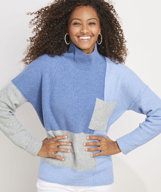 Patchwork Mockneck Sweater | vineyard vines