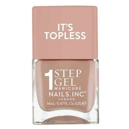 Nails.INC, It's Topless Gel-Like Nail Polish, 4-in-1 Base Coat, Treatment, Color & Top Coat, Madison, Tan Nude, 0.47 oz | Walmart (US)