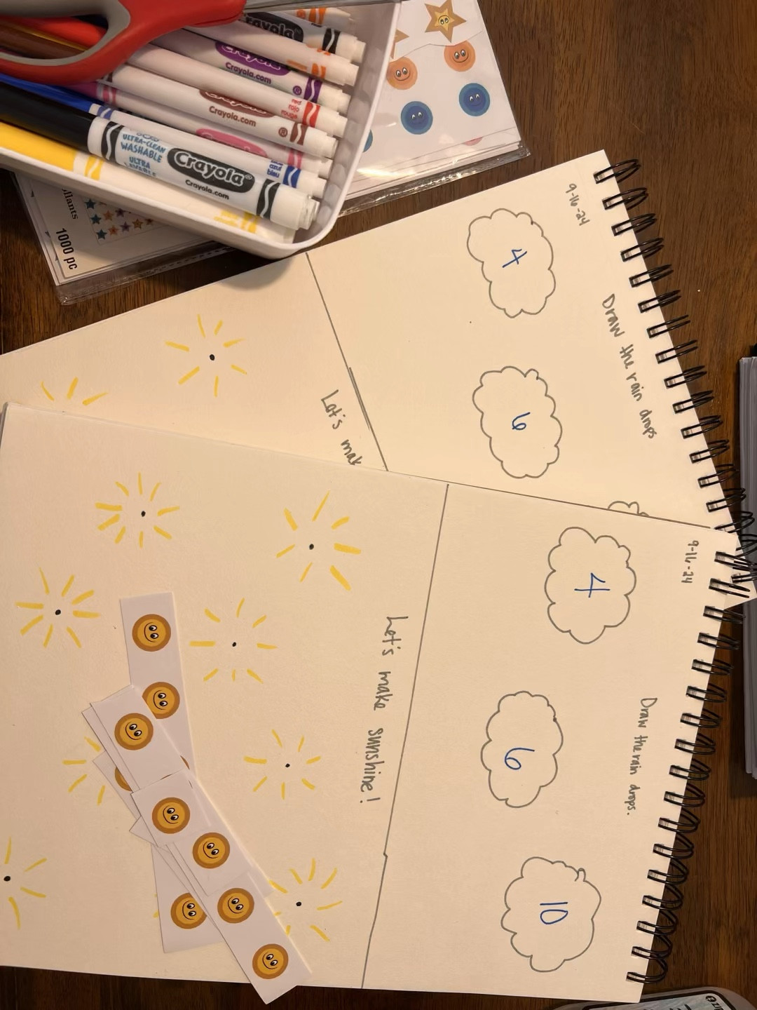 Weather fun with the girls! ☀️🌧️ Today’s activities from Pinterest had them drawing raindrops to match numbers on clouds and adding happy faces to the sun! It’s such a creative way to mix learning and playtime. Perfect for any little weather enthusiasts!

#LTKKids #LTKVideo #LTKFamily