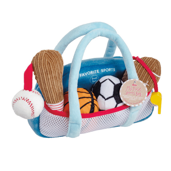 Mud Pie Boy's Plush My Favorite Sports Set in Blue | Polyester | Mud Pie