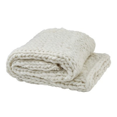 Park Designs White Chunky Knit Throw | Target