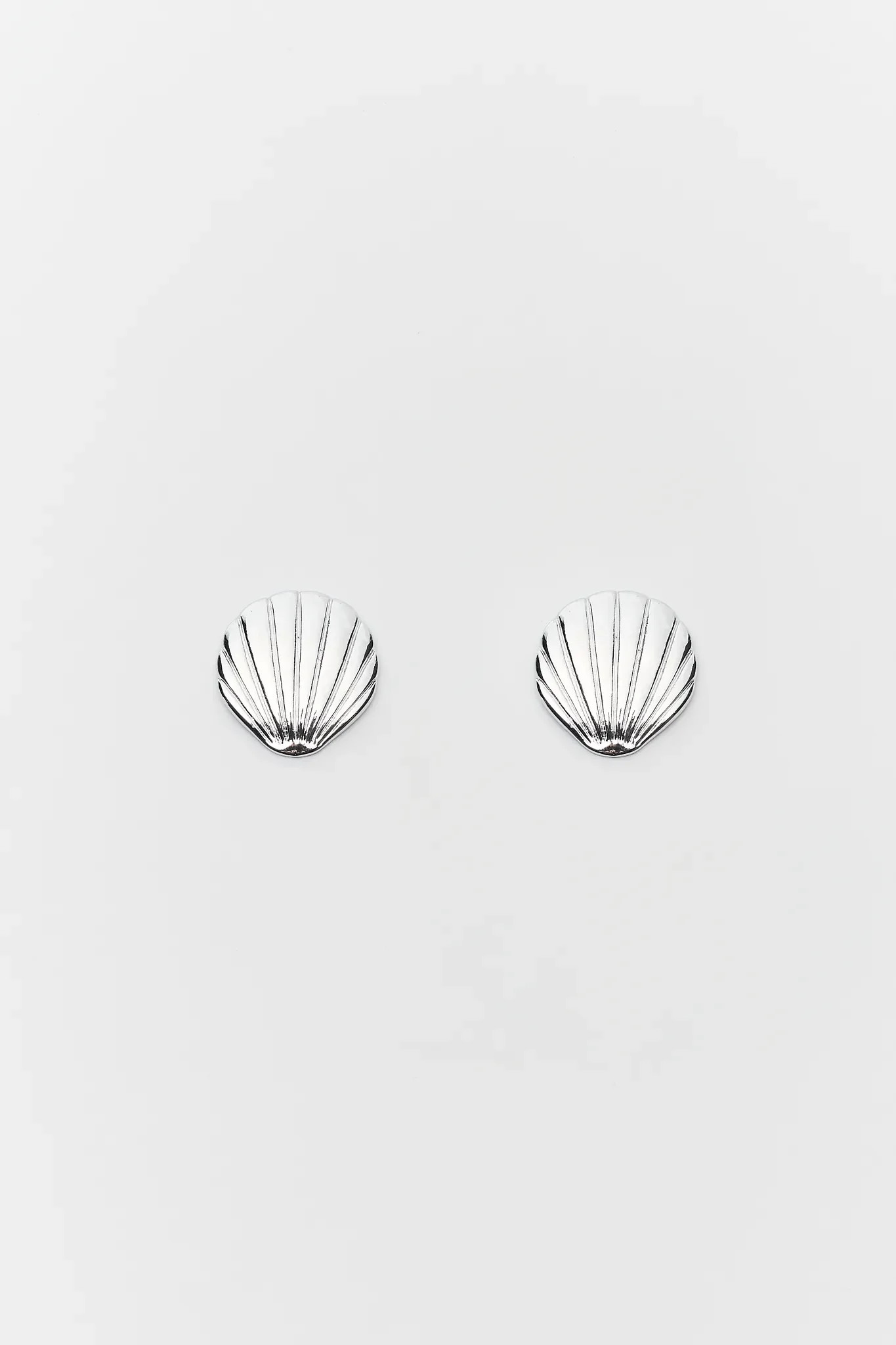Marina Silver Shell Stud Earrings | Avara