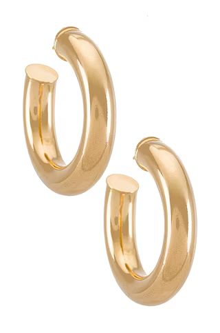 joolz by Martha Calvo Tubular Hoops Earrings in Gold from Revolve.com | Revolve Clothing (Global)