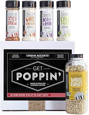 Urban Accents GET POPPIN', Gourmet Popcorn Seasoning Gift Set (Set of 5) - Delicious Non-GMO Popc... | Amazon (US)