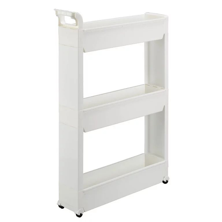 Slim Storage Cart with 3 Baskets/Shelves and Rolling Casters for Kitchen, Laundry, and Small Spac... | Walmart (US)