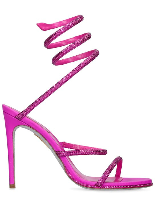 105mm Embellished leather sandals | Luisaviaroma