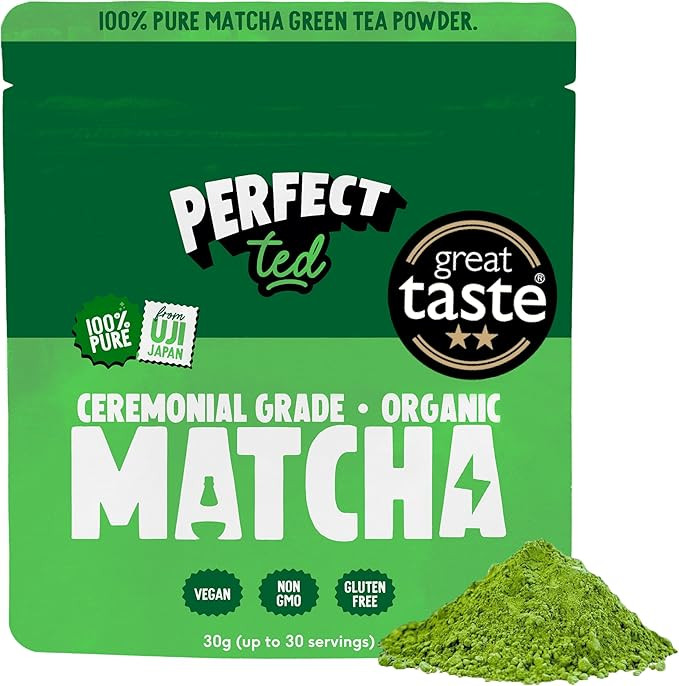Perfect Ted Matcha Powder | Organic 30g | Ceremonial Grade Japanese Matcha Tea Powder | Matcha Fu... | Amazon (UK)