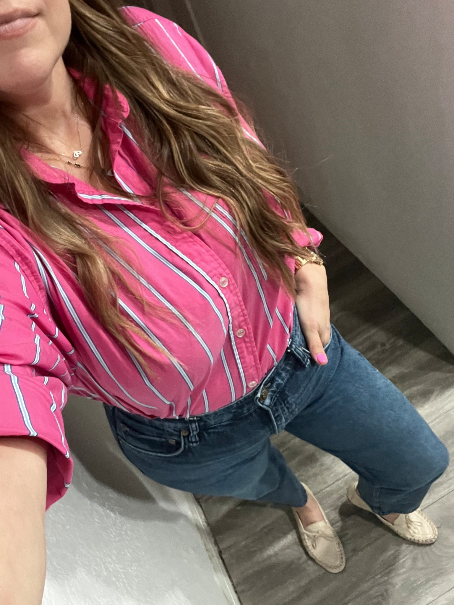Striped button up 
Mom outfit
Loafers 
Zara 
Rag and bone jeans
Nordstrom jeans
Casual outfit
Mom style 




#LTKMidsize #LTKWorkwear #LTKmomlife