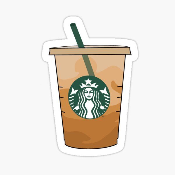 Starbucks iced coffee drink Sticker | Redbubble (US)