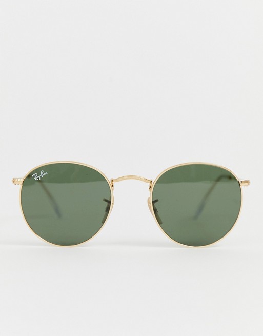 Ray-Ban – Runde Sonnenbrille mit Metall, 0RB3447 | ASOS DE