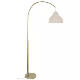 Brightech Lark 75 in. Brass Mid-Century Modern LED Floor Lamp FL-LRK-BRS - The Home Depot | The Home Depot