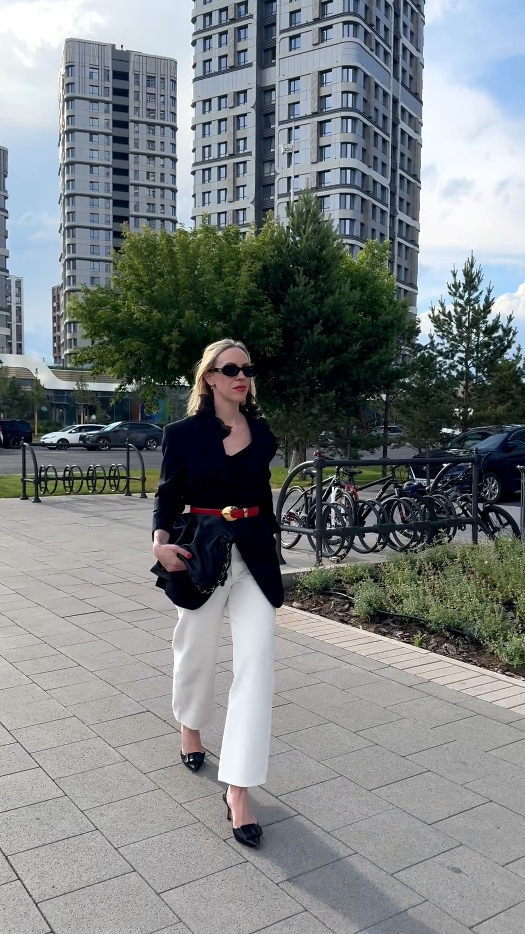 Date night outfit with oversized black blazer, @levi white jeans, slingback pumps, Loewe clutch

#LTKOver40 #LTKSeasonal #LTKSaleAlert