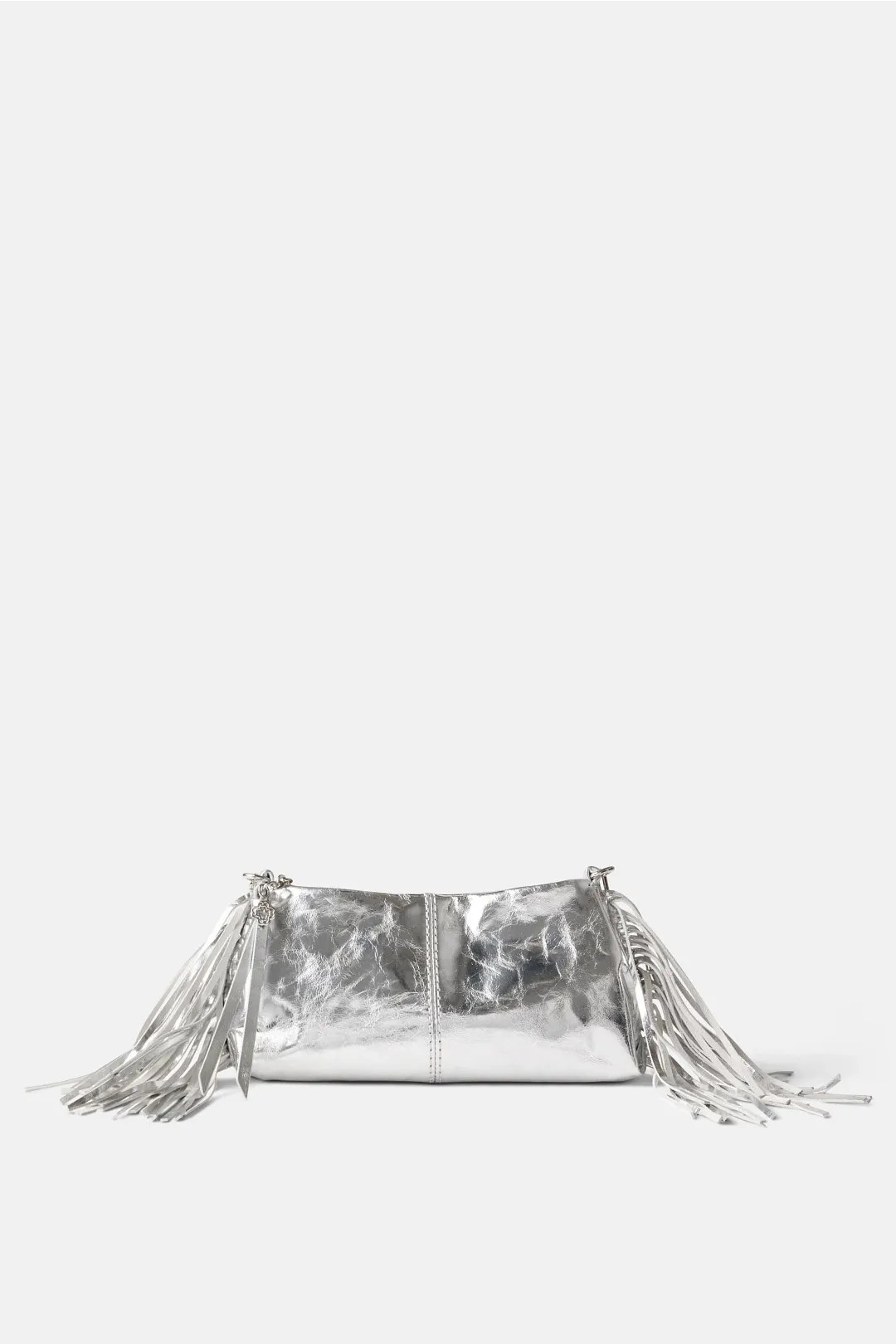 Silver Clutch With Fringe | Rent the Runway