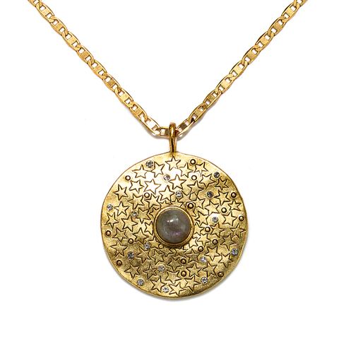 Universal Harmony Talisman Medallion Necklace | Sequin