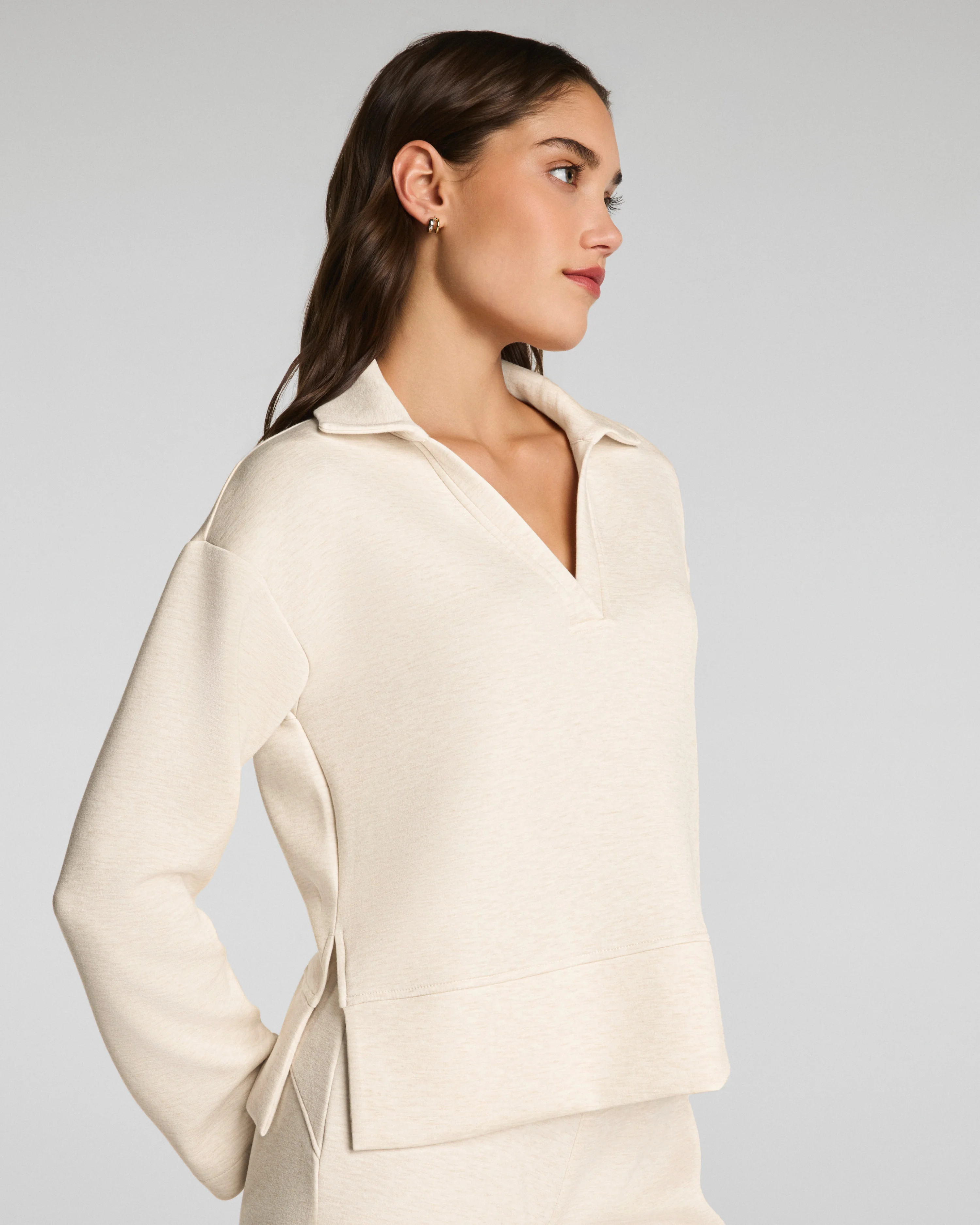 Long Sleeve Polo Top | Spanx