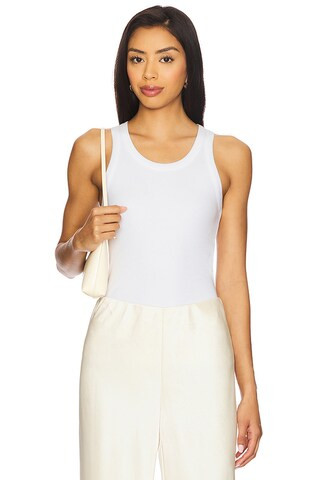 Vince Scoop Neck Tank in Optic White from Revolve.com | Revolve Clothing (Global)