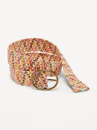 Raffia O-Ring Belt for Women | Old Navy (US)