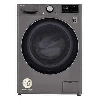 24 in. W 2.4 cu. ft. SMART All-in-One Compact Front Load Washer & Ventless Dryer Combo in Graphite Steel with Steam | The Home Depot