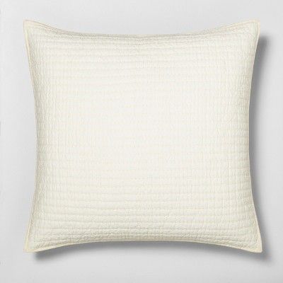 Pillow Sham Quilted Solid Sour Cream - Hearth & Hand™ with Magnolia | Target