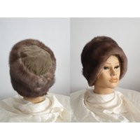 1940S Vintage Mink & Velvet Cloche Hat | Etsy (US)