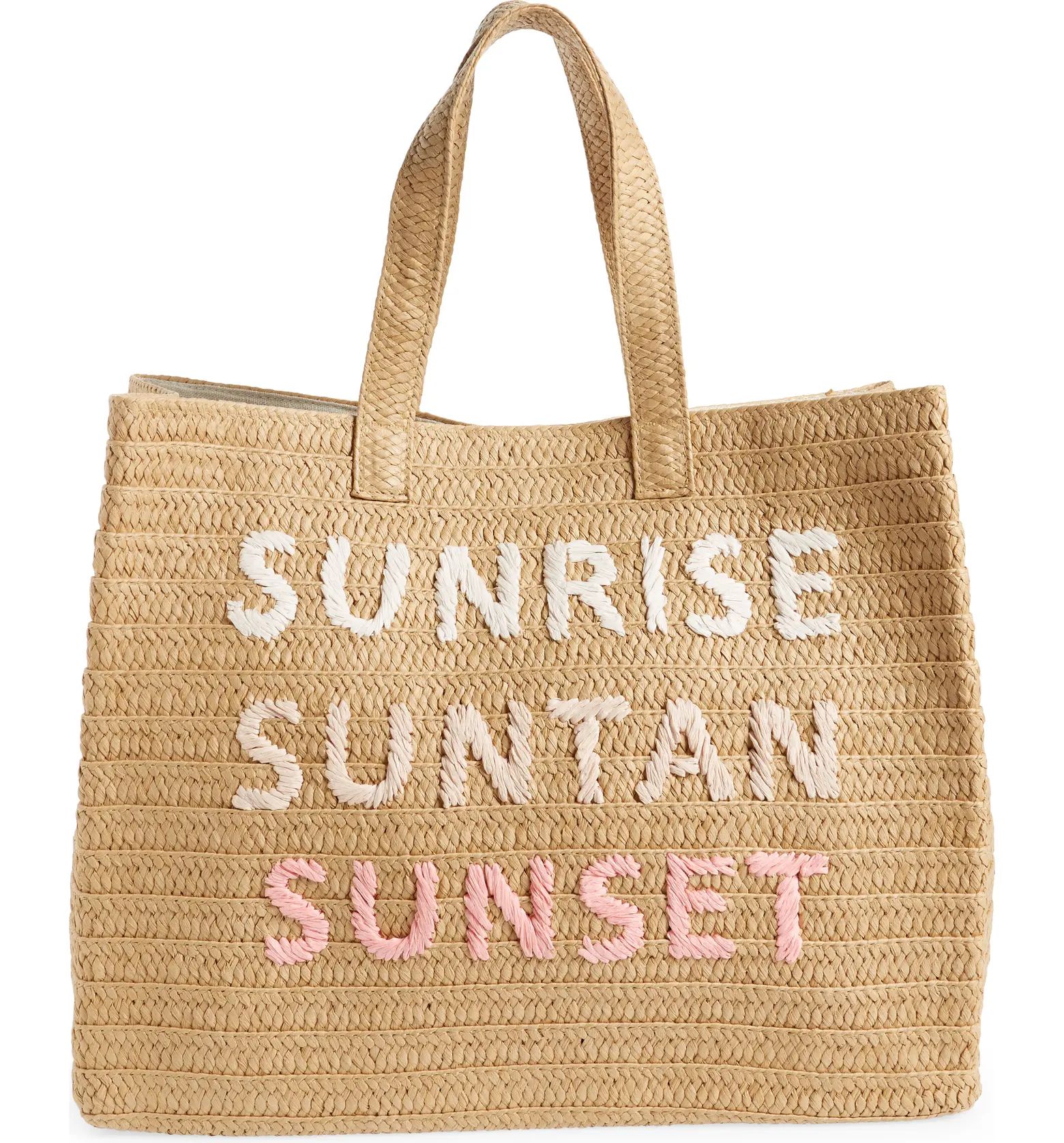 btb Los Angeles Sunrise, Suntan, Sunset Raffia Tote | Nordstrom | Nordstrom