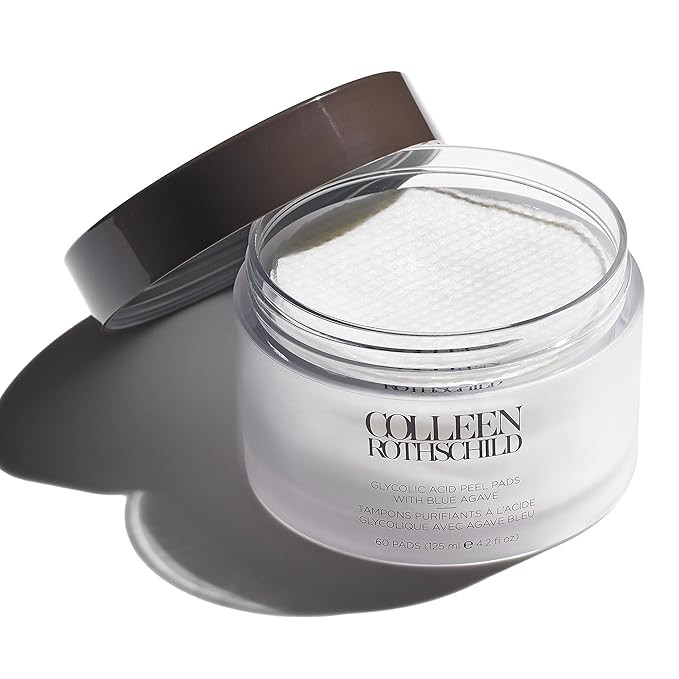 COLLEEN ROTHSCHILD Glycolic Acid Peel Pads with Blue Agave | Gentle Spa-Strength Treatment | Resu... | Amazon (US)