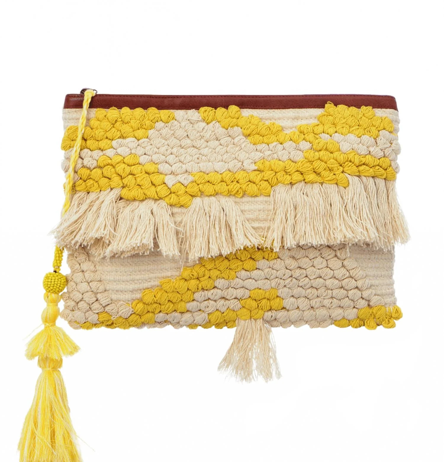 Majorca Clutch In Lime Yellow | Shop Simon