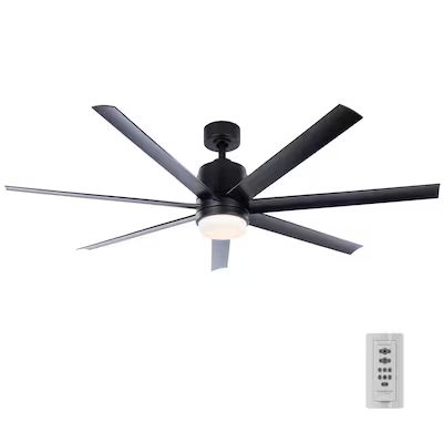 Fanimation Studio Collection Blitz 56-in Black LED Indoor/Outdoor Ceiling Fan with Light Remote (... | Lowe's