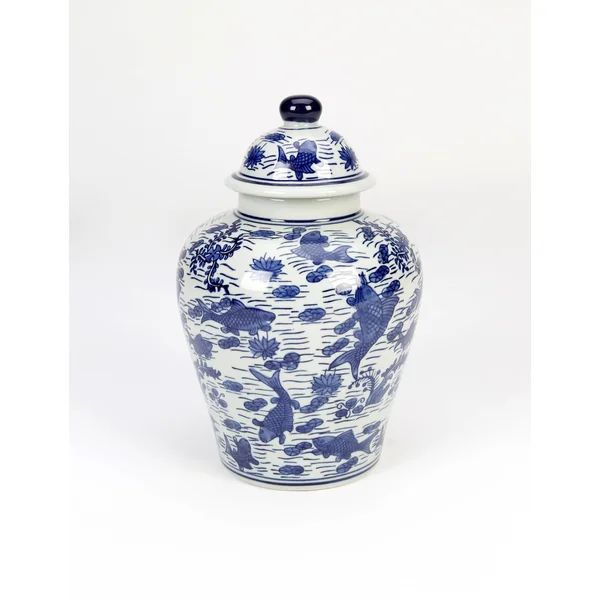 Blessed Blue 10'' Porcelain Ginger Jar | Wayfair North America
