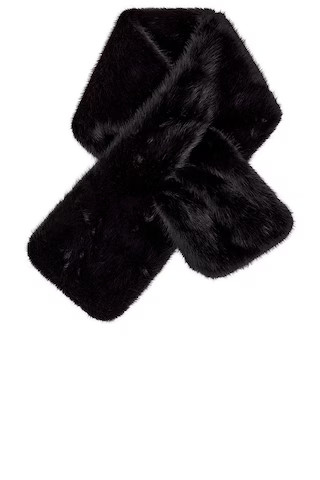 Lovers and Friends Faux Mink Scarf in Black from Revolve.com | Revolve Clothing (Global)