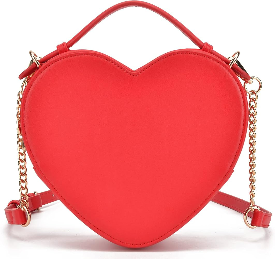 lola mae Heart Shape Satchel Crossbody Purse for women Zip Around Shoulder Bag | Amazon (US)