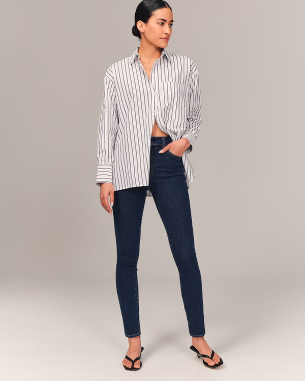Women's High Rise Skinny Jean | Women's Bottoms | Abercrombie.com | Abercrombie & Fitch (US)