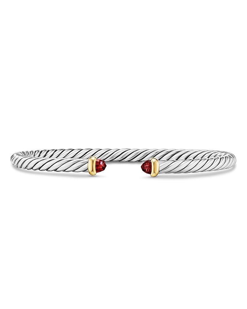 David Yurman Sterling Silver & 14K Yellow Gold Cable Flex Rhodolite Garnet Bracelet, 4mm | Bloomingdale's (US)
