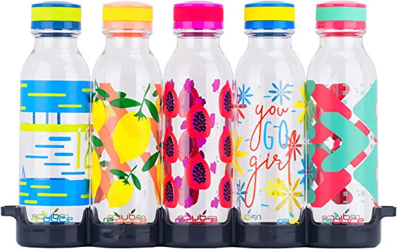 Reduce WaterWeek Reusable Water Bottle Set, 20oz – Plastic Reusable Water Bottle Set of 5, Plus... | Amazon (US)