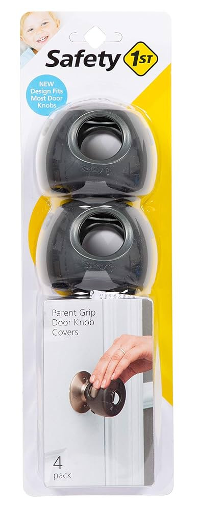 Safety 1st Parent Grip Door Knob Covers, Grey/Charcoal, 4 Count (Pack of 1) | Amazon (US)