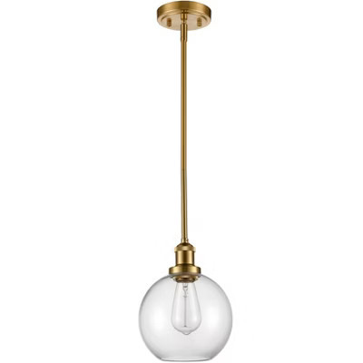 Claxy Modern Gold Glass Globe Pendant Light for Kitchen Rod-Hung | Target