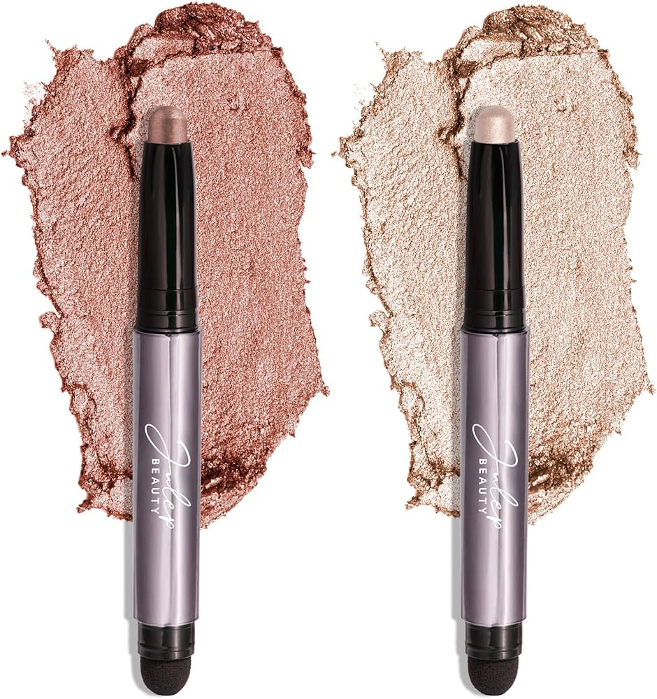 Julep Eyeshadow 101 Crème to Powder Waterproof Eyeshadow Stick Duo, Pearl Shimmer and Rose Shimm... | Amazon (US)
