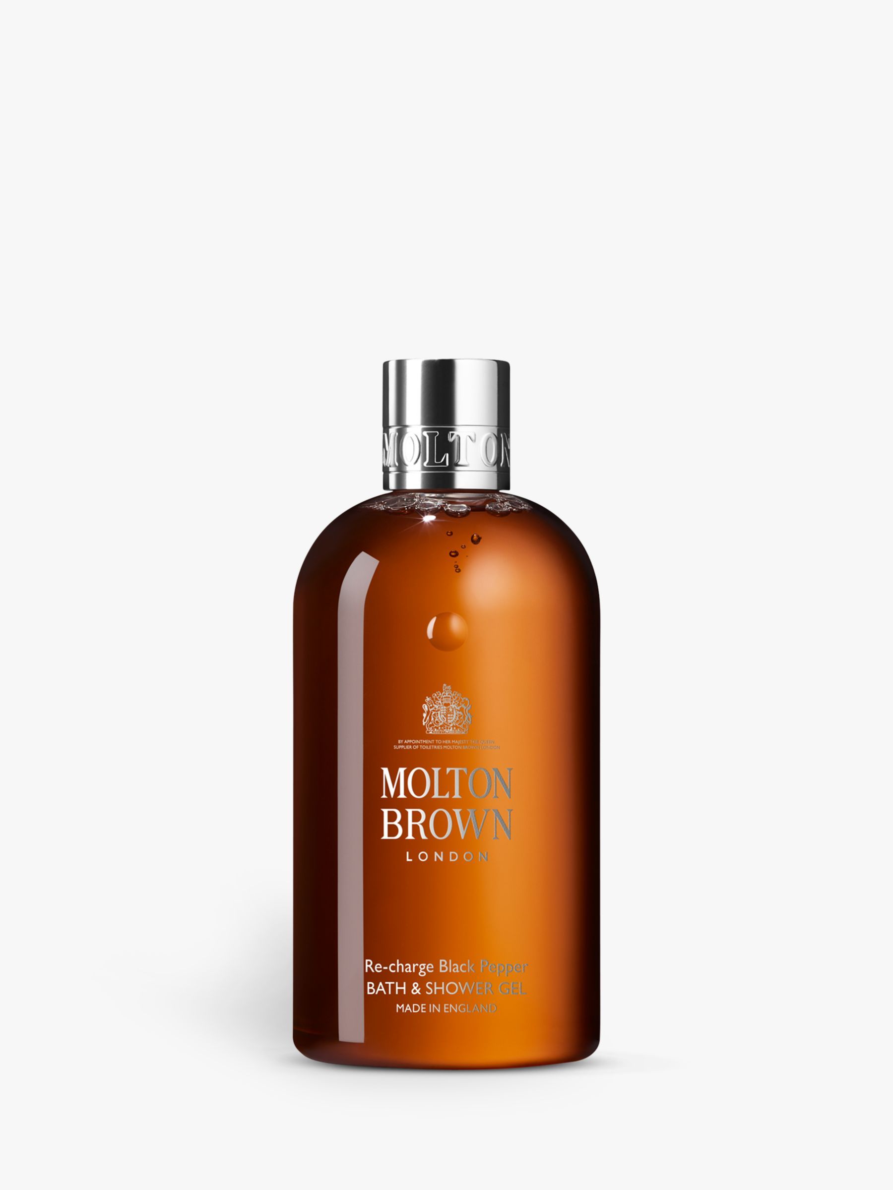 Molton Brown Re-charge Black Pepper Bath & Shower Gel, 300ml | John Lewis (UK)