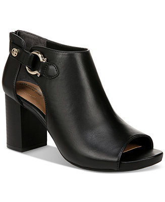 Women's Ariianna Memory Foam Peep Toe Block Heel Shooties, Created for Macy's | Macy's