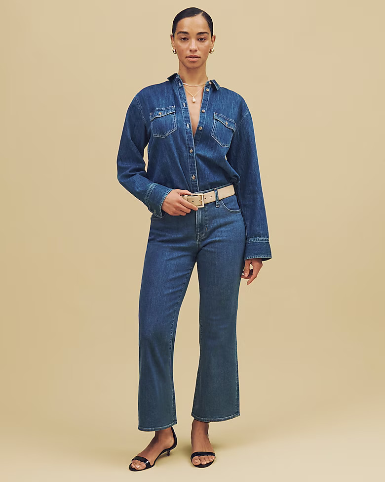 Mid-rise kickout jean | J. Crew US
