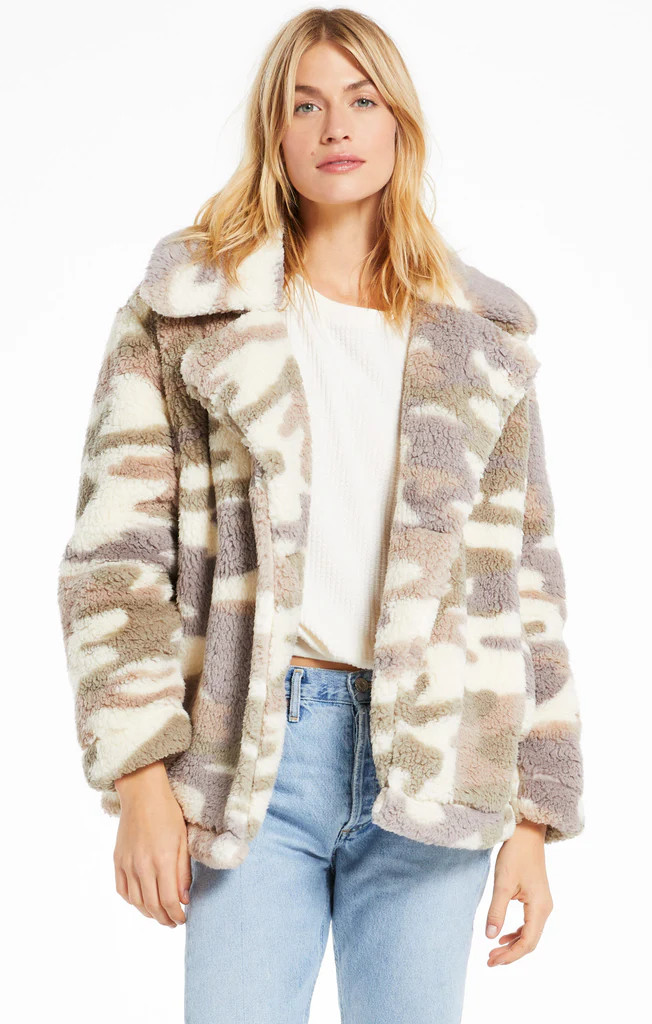 Pippa Sherpa Camo Coat | Z Supply