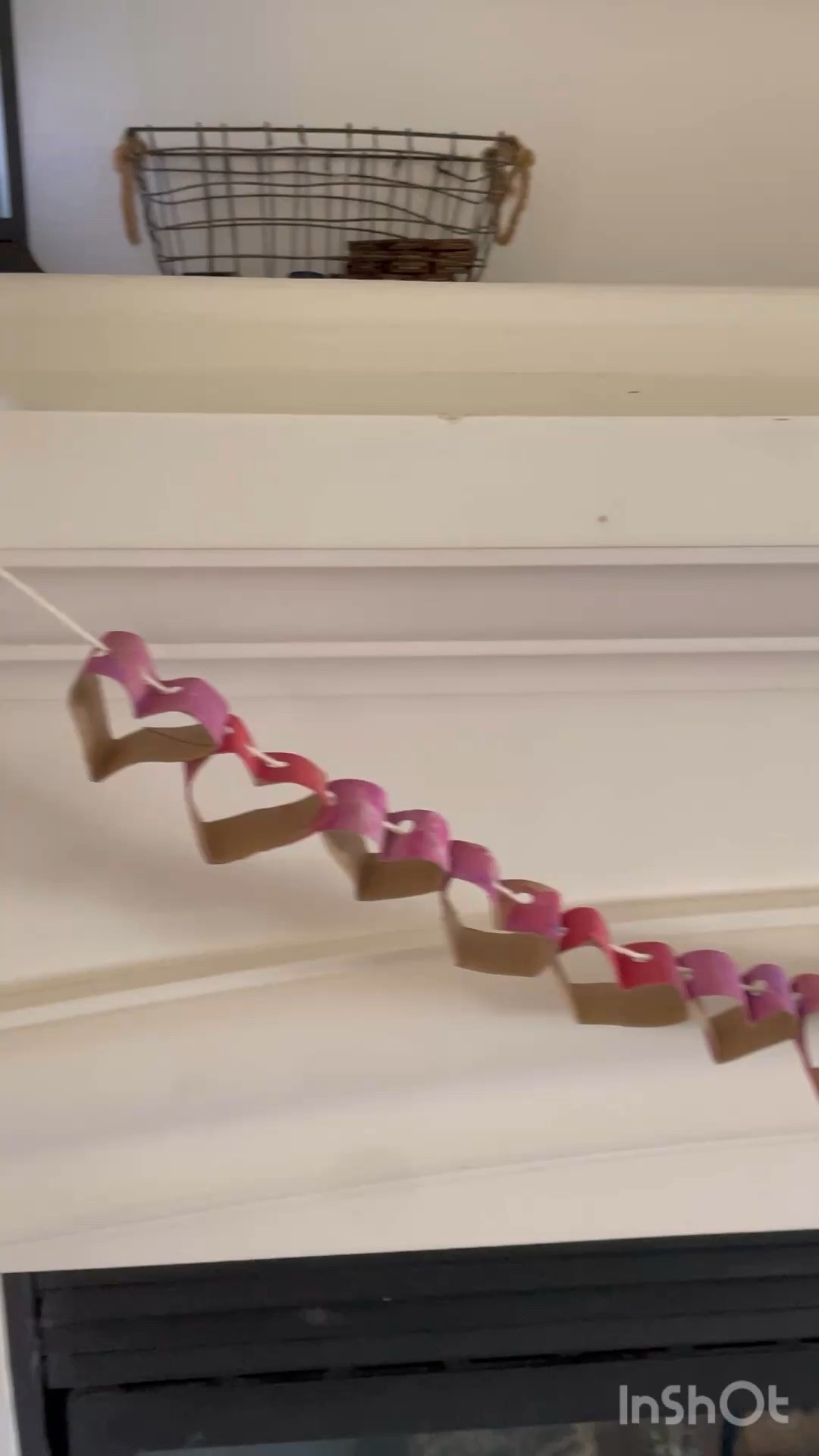 

This adorable heart garland for Valentines Day is so easy and fun to make at home with toddlers. I found this great idea on YouTube by Coley Kuyer Art and decided to recreate it with my children. All you need to get started is are a disposable table cloth (if you want to make clean up super easy), washable paint (the only paint allowed in my house), some paint brushes and/or sponges, a hole puncher, and some string or yarn. 

I love her idea of only putting the paint colors that mix well together onto a paper plate. This gives you some control and ensures the colors all turn out pretty. Im a little type A so this took some of the anxiety away of how it all would turn out. 

Simply use the empty toilet paper or paper towel rolls and let your kids paint them. After drying for about 10-15 minutes, cut them into 1 inch strips. Fold the 1 inch strips and then take the top part and fold into a heart shape while pinching the bottom. Finally use the hole puncher to put four holes on the top of the heart and string through each hole to make a finished valentines heart garland. 

Stringing together the hearts was probably the most time consuming part for me. But it all came together so nicely. The kids loved being a part of making it. We created two, one for our house and one for Nama & Papa as a gift to show our love and appreciation for all that they do this Valentines Day.

#LTKKids #LTKGiftGuide #LTKFamily